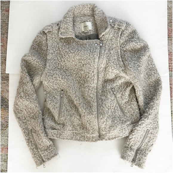 Anthropologie Elevenses Northland  Boucle Moto Jacket Motorcycle Size S - Picture 7 of 14